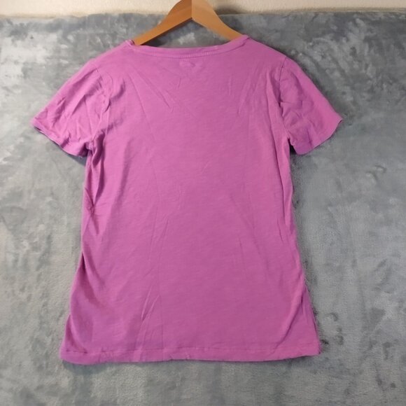 JCrew Women Vintage Cotton T-Shirt S Purple Casual Basic Everyday Closet‎ Staple - Picture 4 of 10